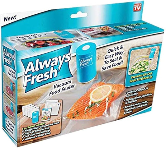 AlwaysFresh Mini envasadora al vacío + Set de 6 bolsas - [PROMOCIÓN DISPONIBLE SOLO HOY]